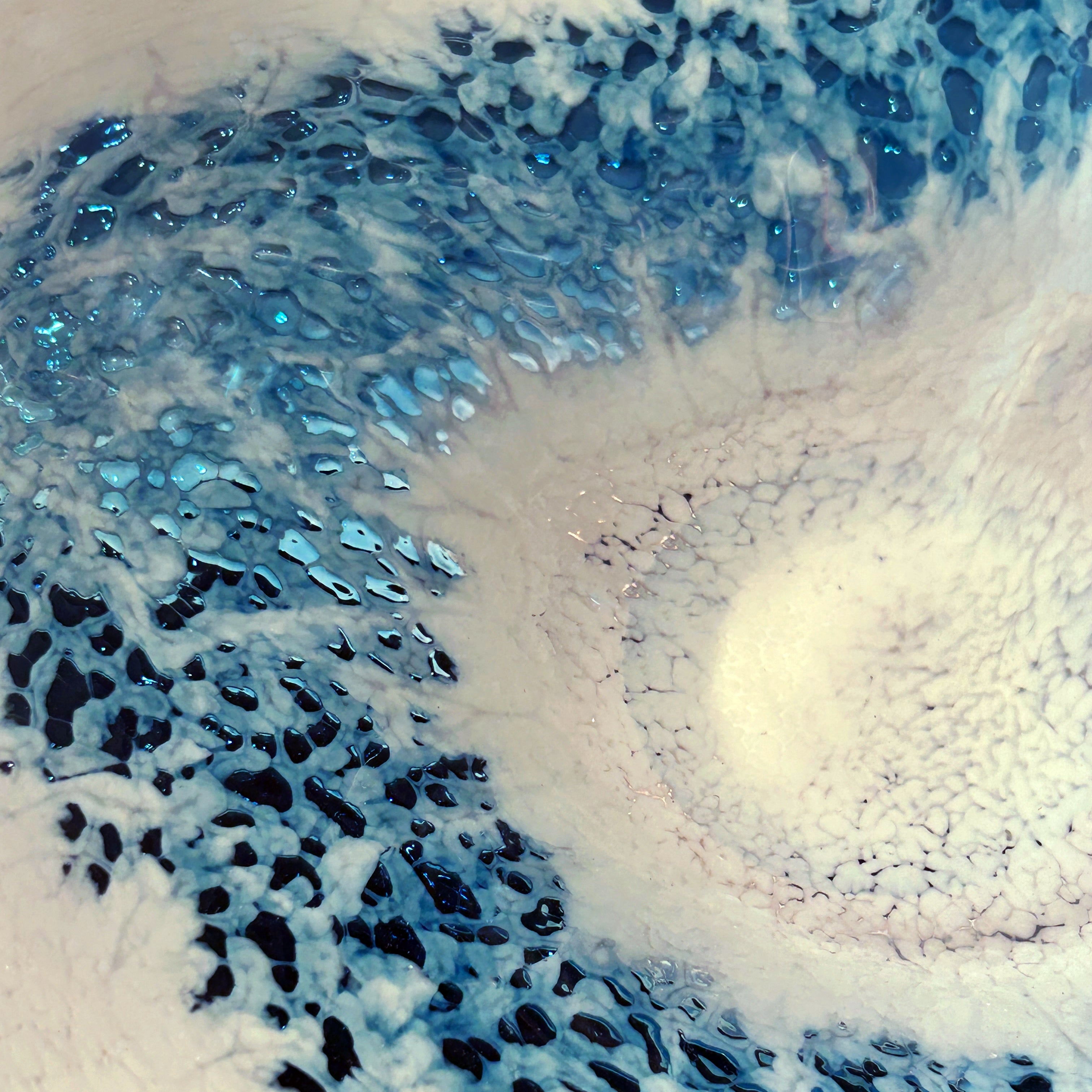 "The Wave" Blue and white Bowl